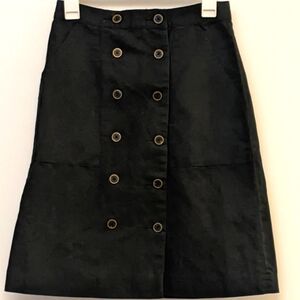 LL Bean Black Skirt cotton and linen skirt